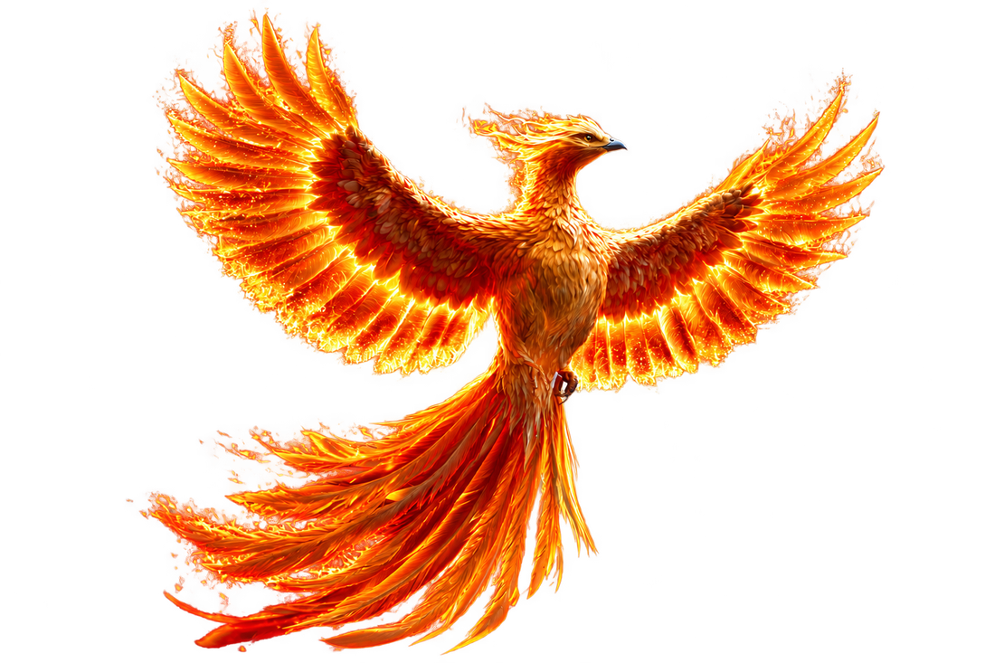 The SunVue phoenix — a bird of fire rising with wings outstretched